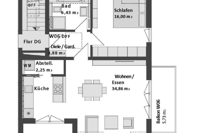 Grundriss Whg. 6