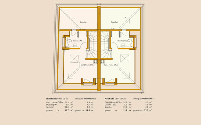 Leutholdstraße 15 Grundriss Haus 3-4 DG